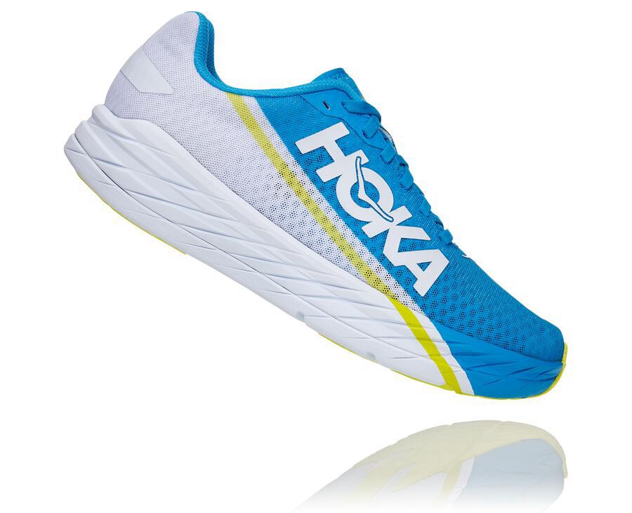 Hoka One One Koşu Ayakkabısı Erkek Beyaz/Mavi - Rocket X - EB0238679